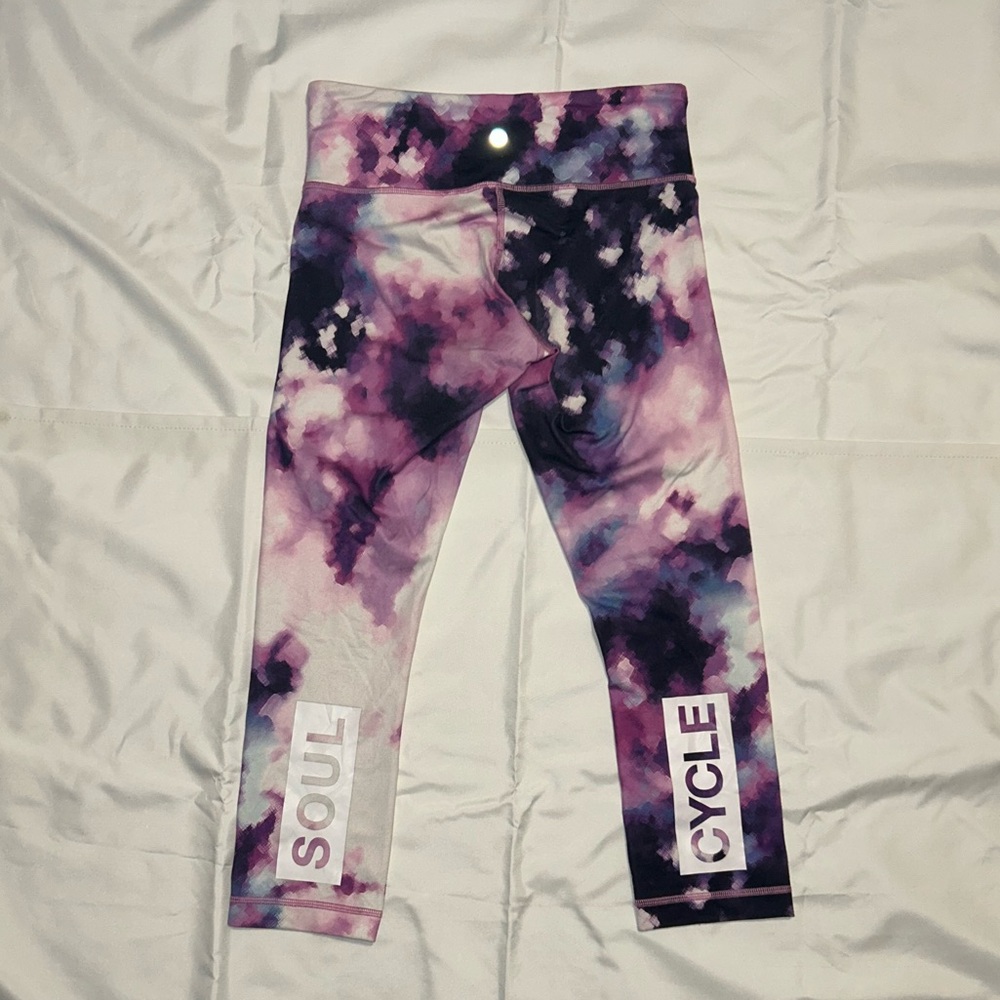 Lululemon Wunder Under Crop ll size 6 blooming pixie SOUL CYCLE